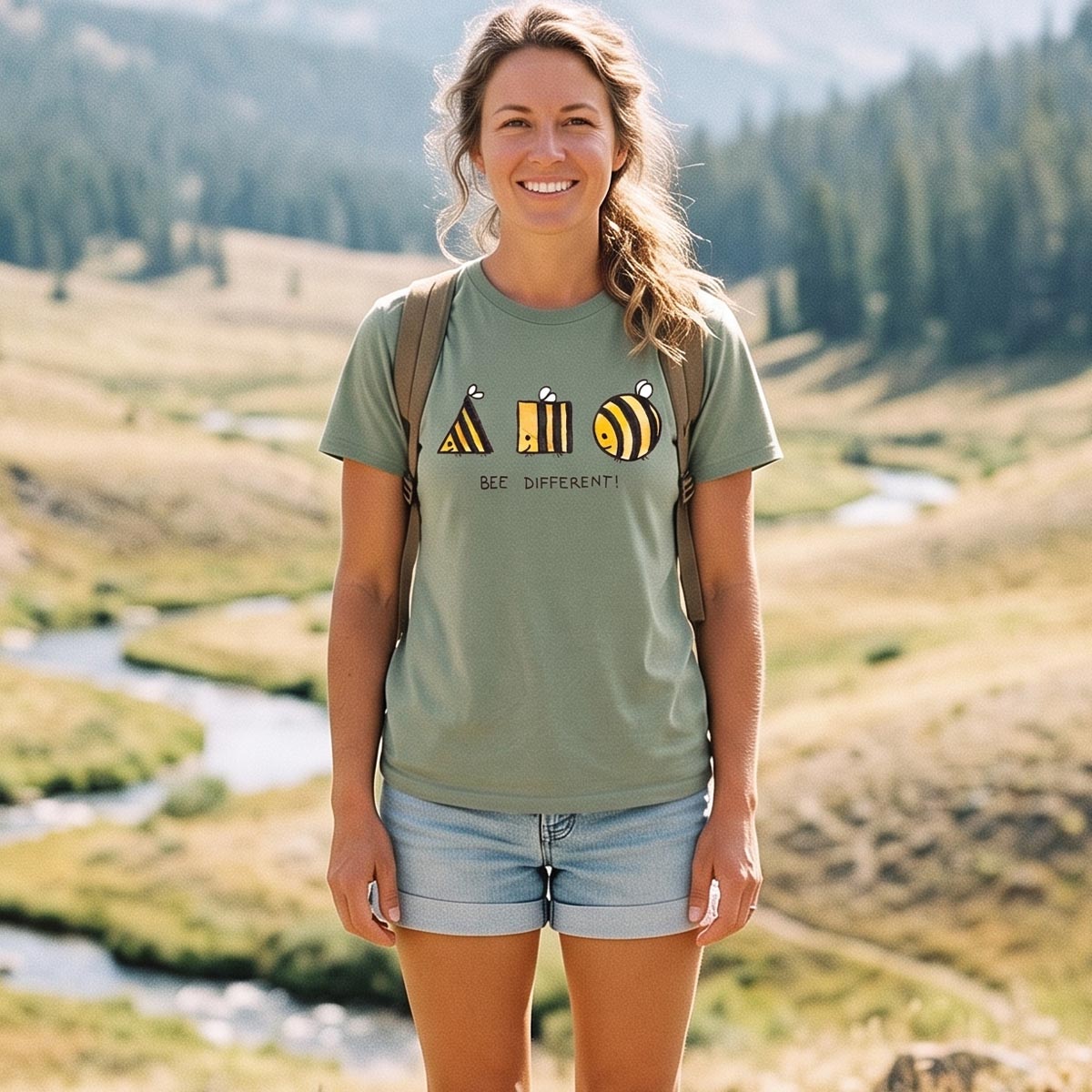 Bee Different Cute Bumblebee T-Shirt