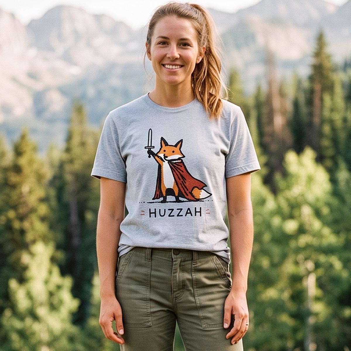 Huzzah Fox Knight T-Shirt