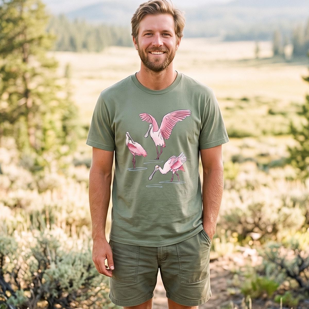 Roseate Spoonbill Bird T-Shirt