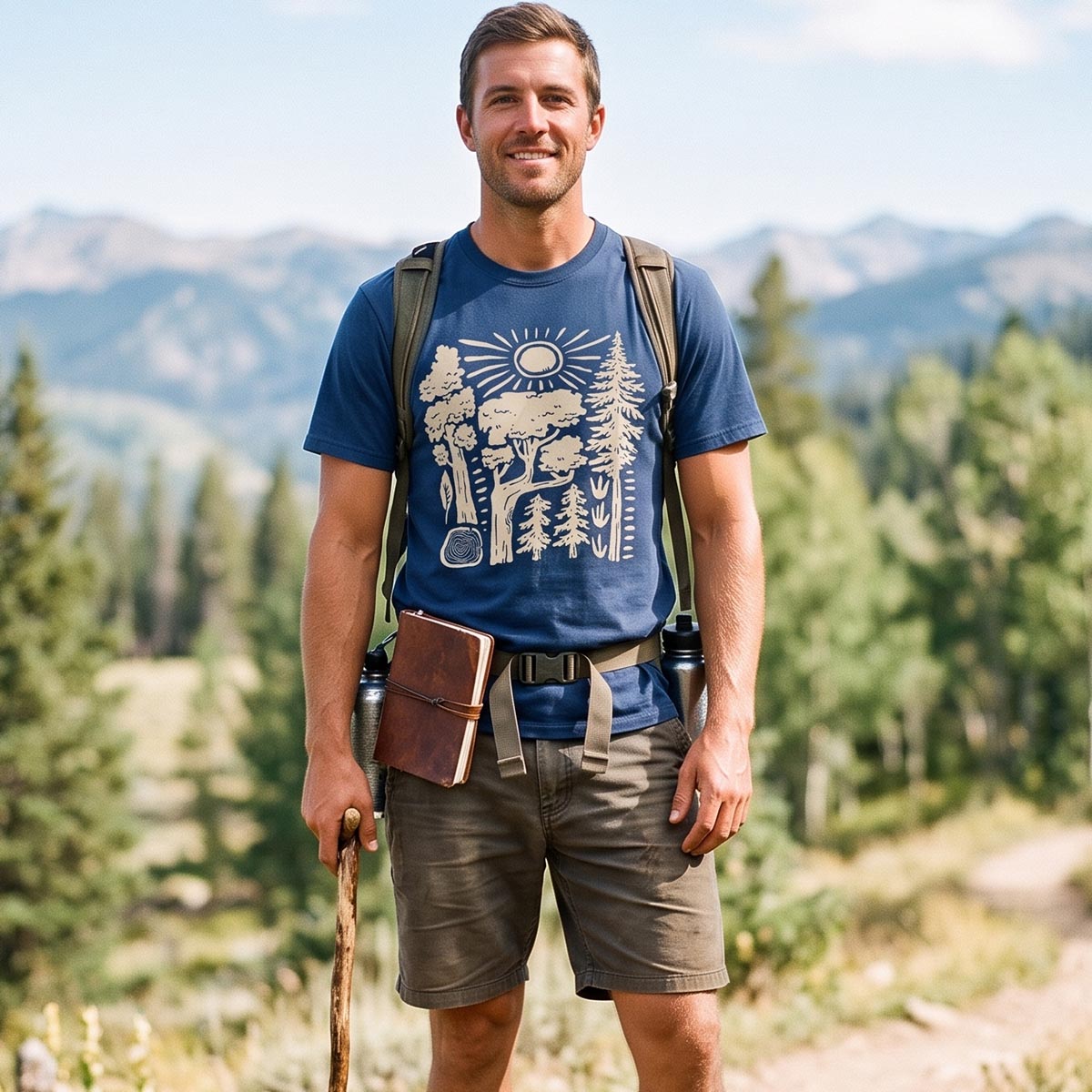Minimalist Forest Sunrise T-Shirt