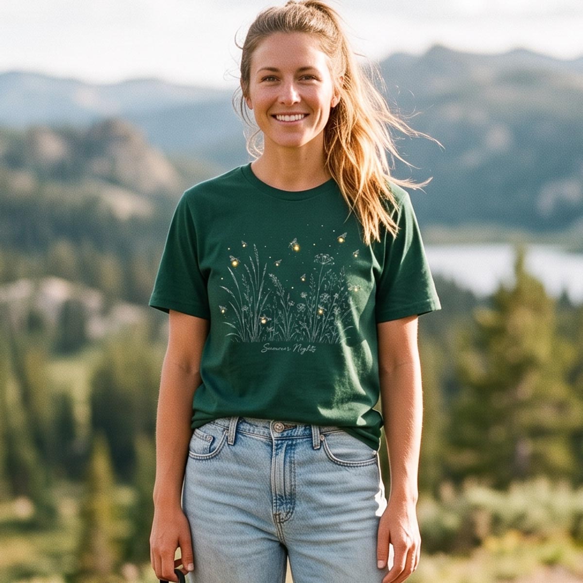 Firefly Summer Night Meadow T-Shirt