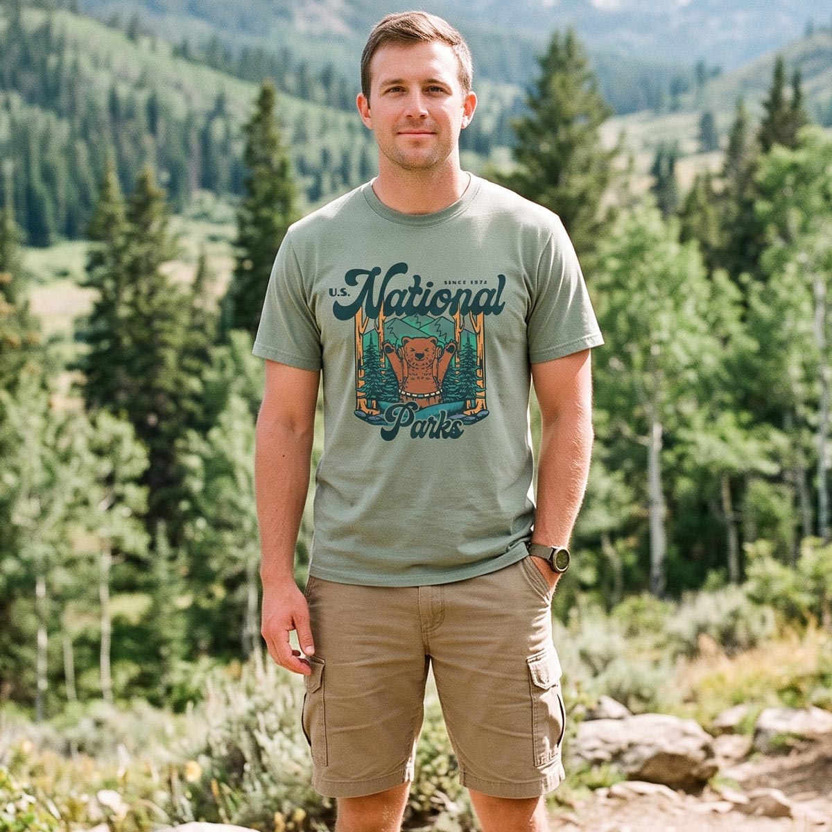 U.S. National Parks Camping Park Ranger Environmental T-Shirt