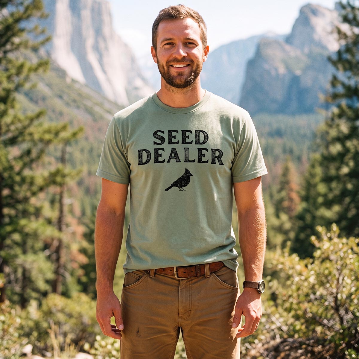 Seed Dealer Funny Backyard Bird T-Shirt