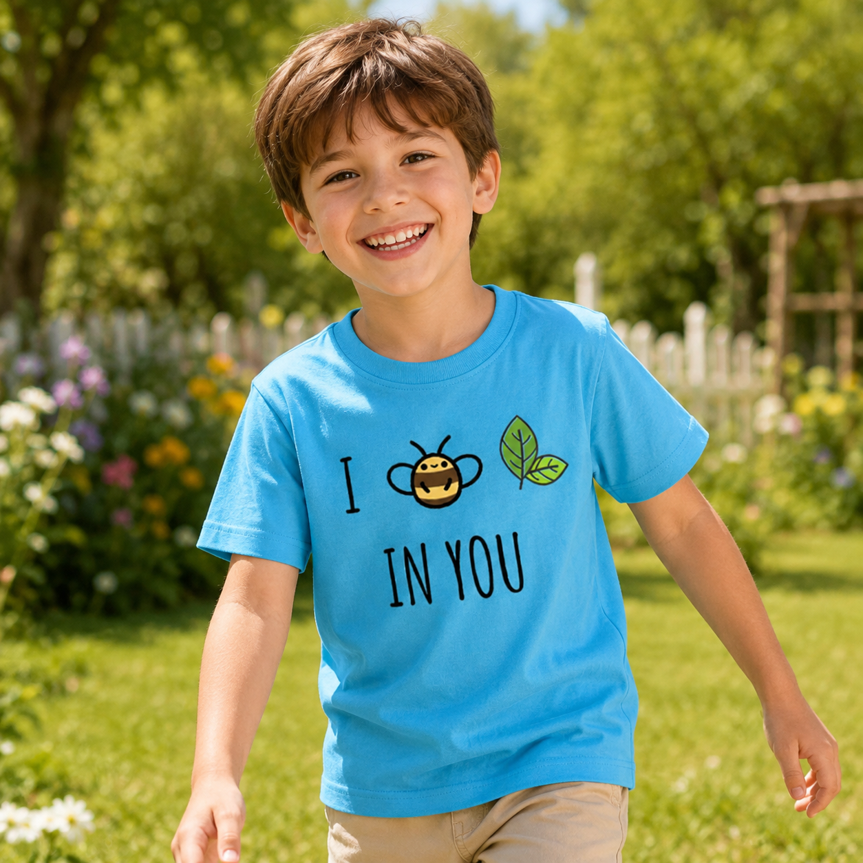 Bee Leaf Pun “I Believe in You” Kids T-Shirt