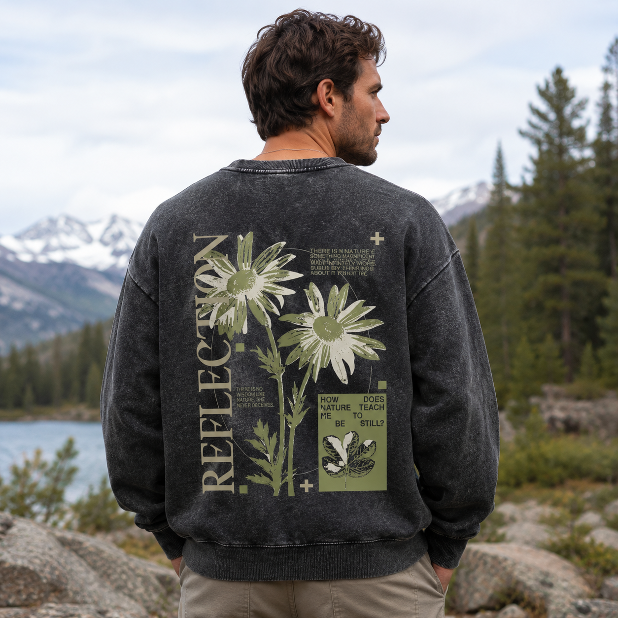 Wildflower Reflection Journal Washed Sweatshirts