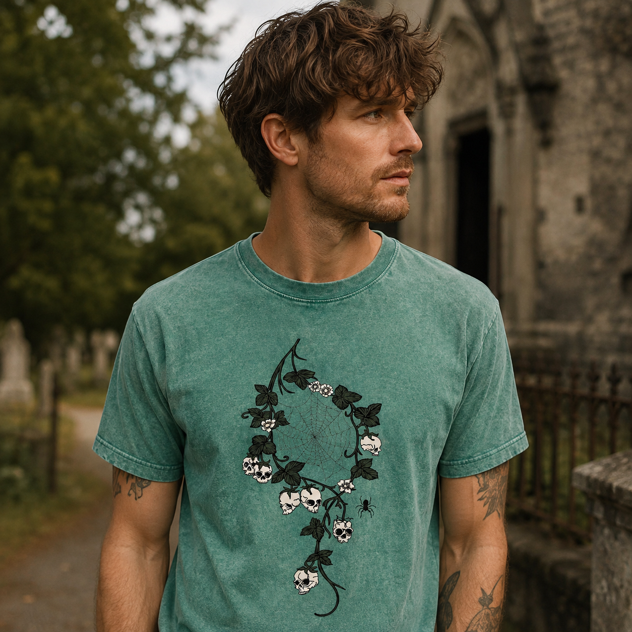 Web of Bones Washed T-Shirt