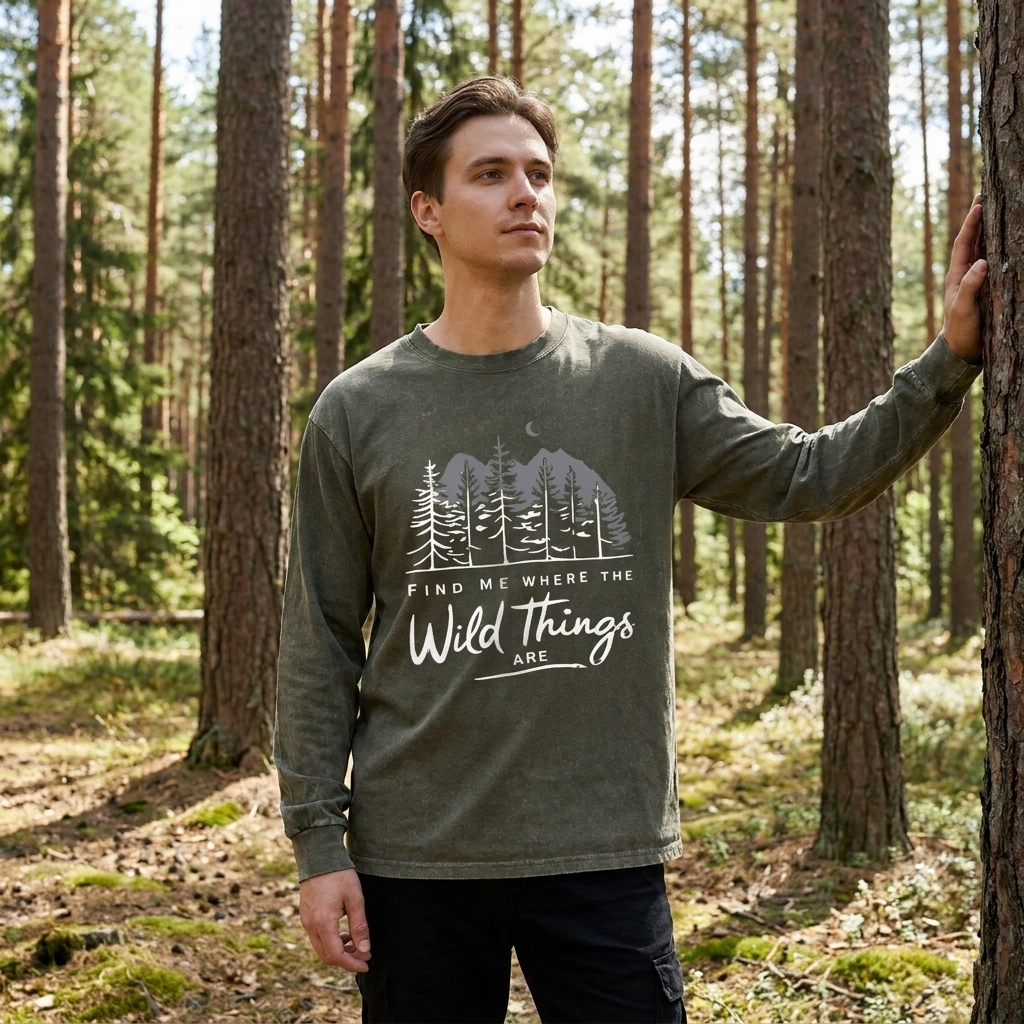 Find Me Where the Wild Things Are Washed Long Sleeves