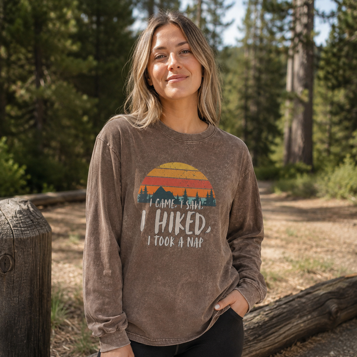 I Came I Saw I Hiked I Napped Washed Long Sleeves