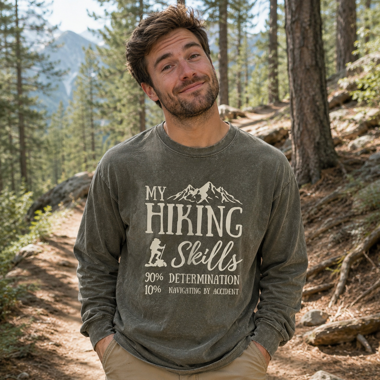 My Hiking Skills Washed Long Sleeves