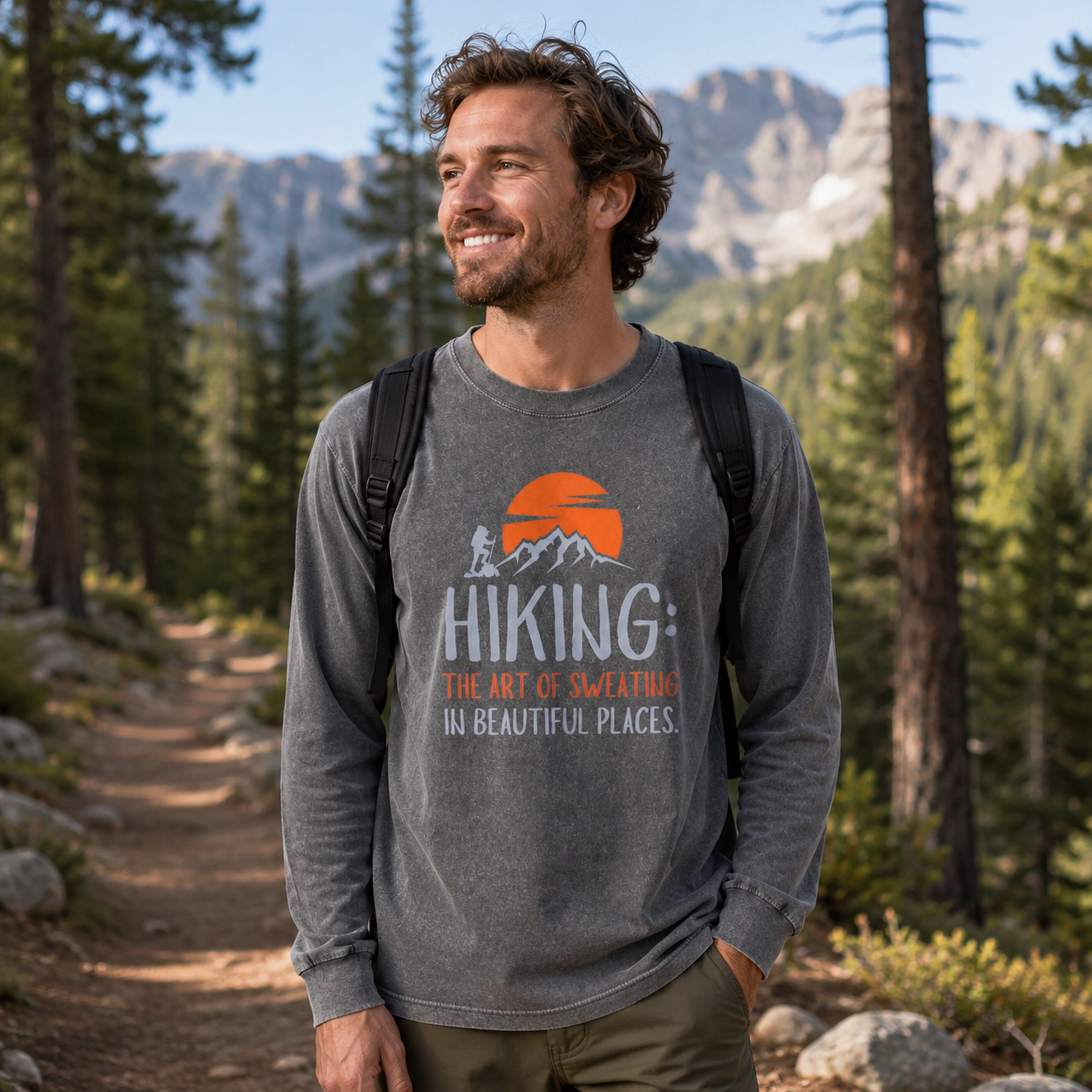 Hiking the Art of Sweating Washed Long Sleeves