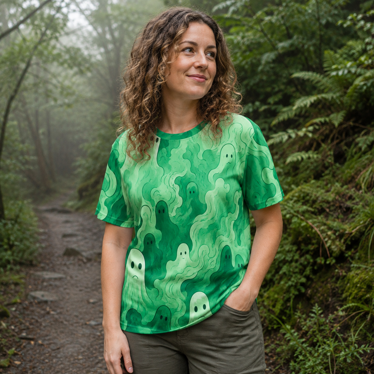 Ghosts In The Green Mist Premium Pure Cotton Tee