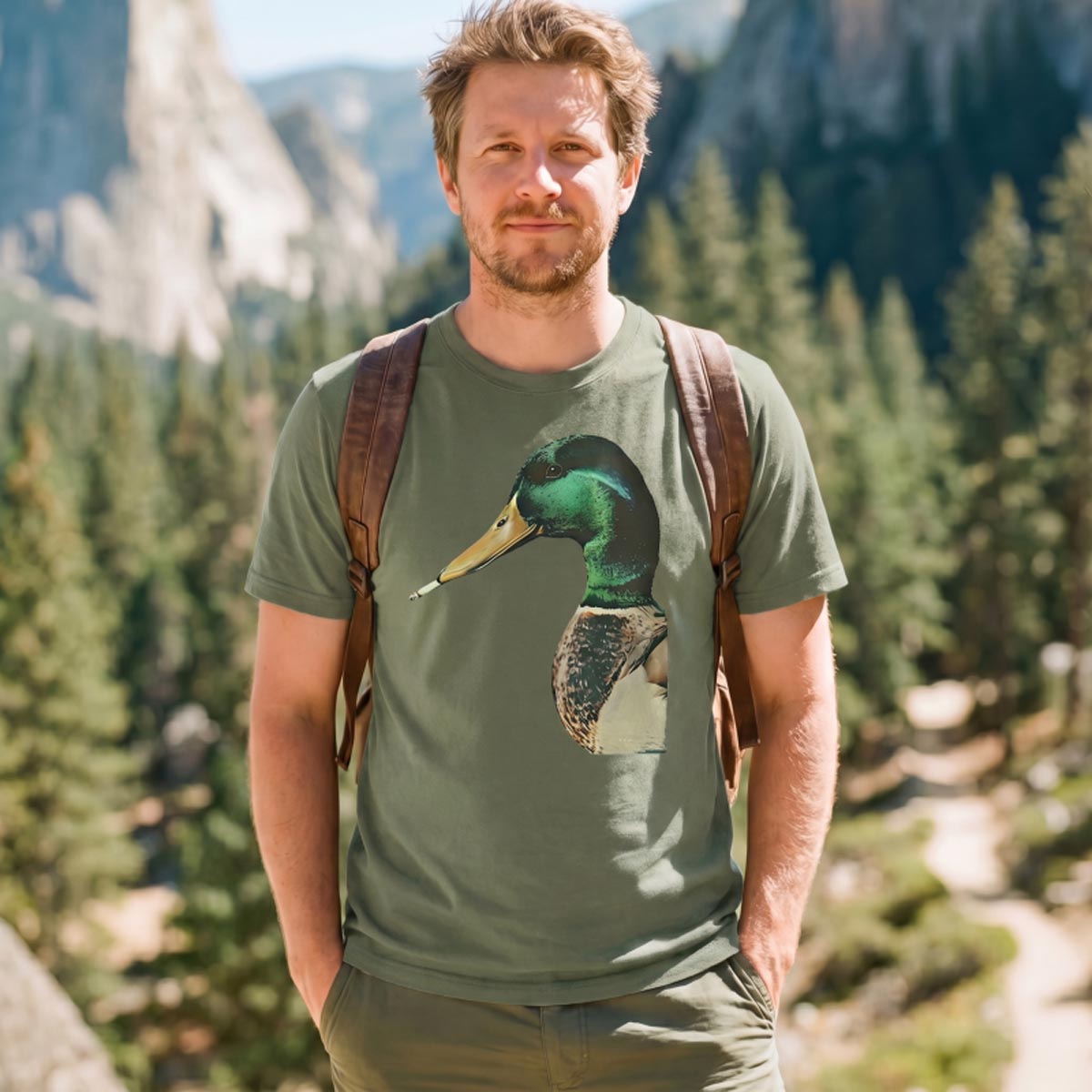 Retro Humor Funny Duck T‑Shirt
