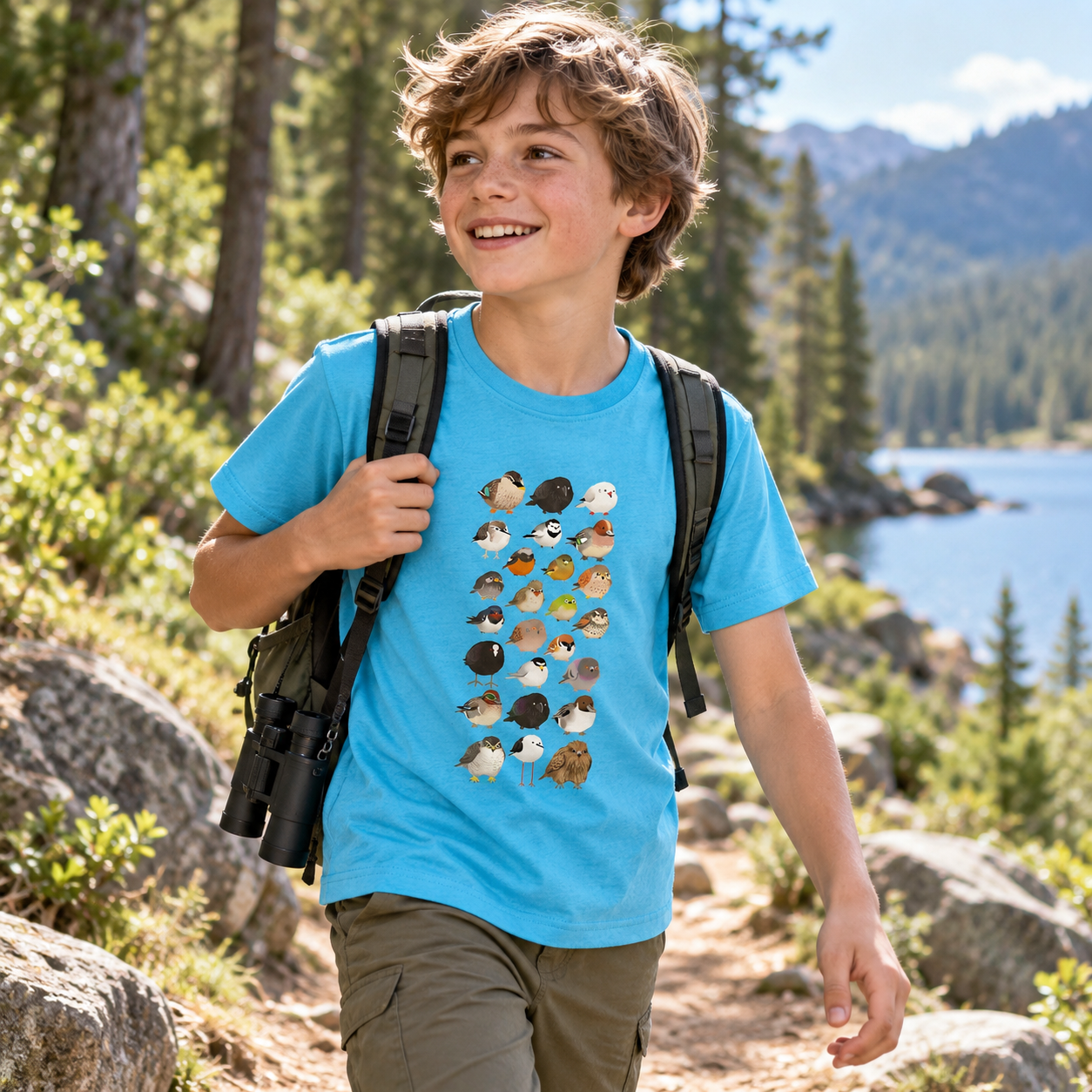 Bird Species Illustration Kids T-Shirt