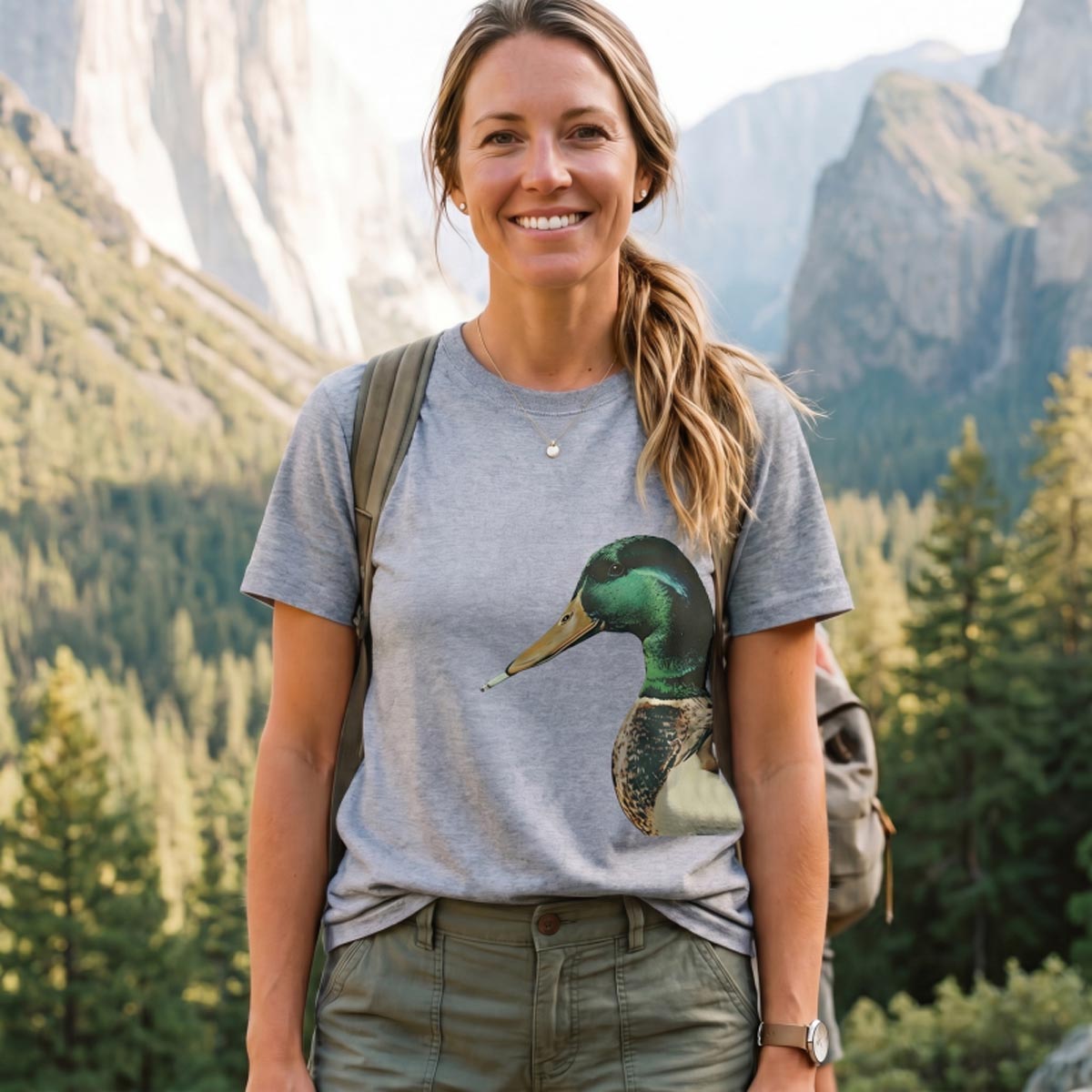 Retro Humor Funny Duck T‑Shirt