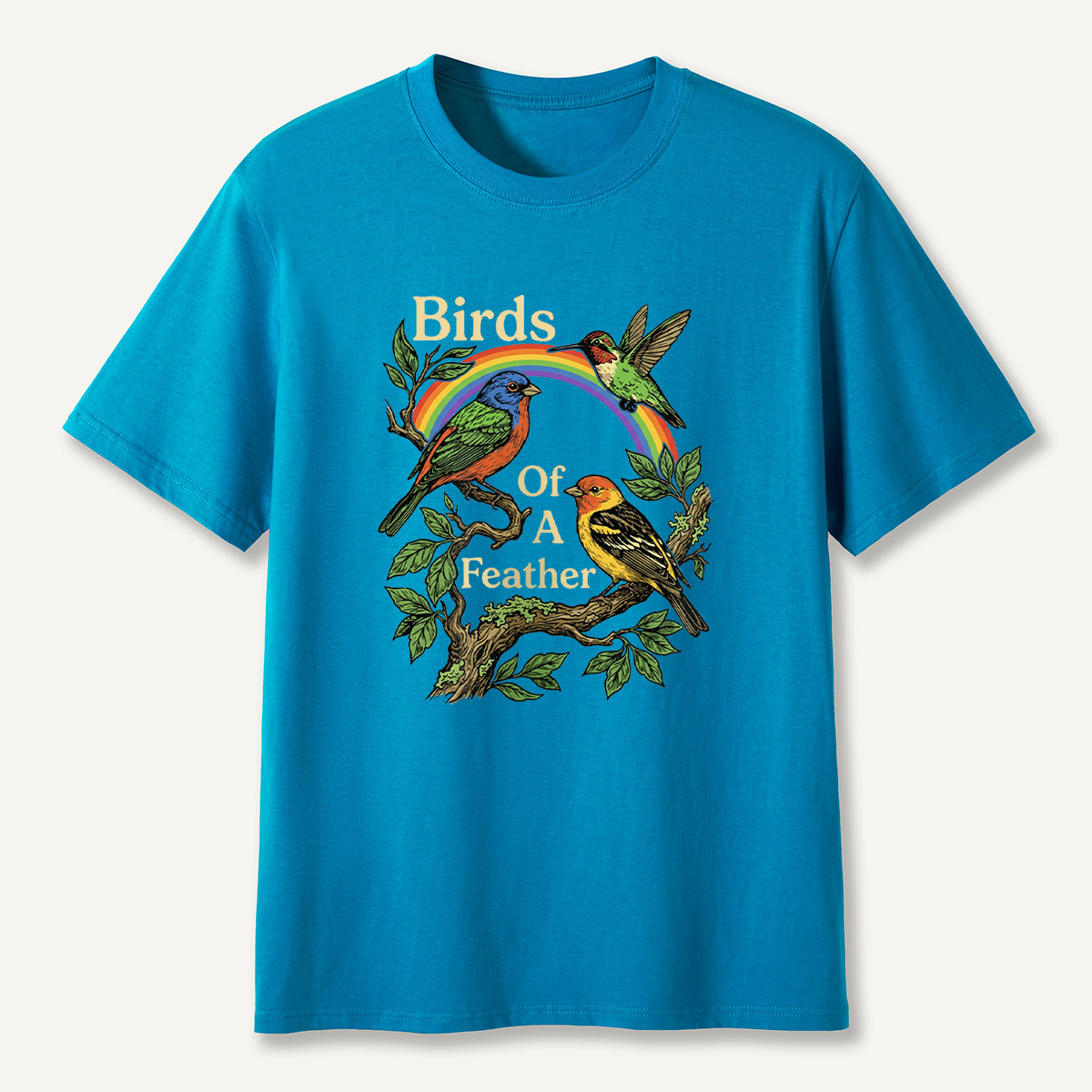 Birds Of A Feather Rainbow Birds T-Shirt