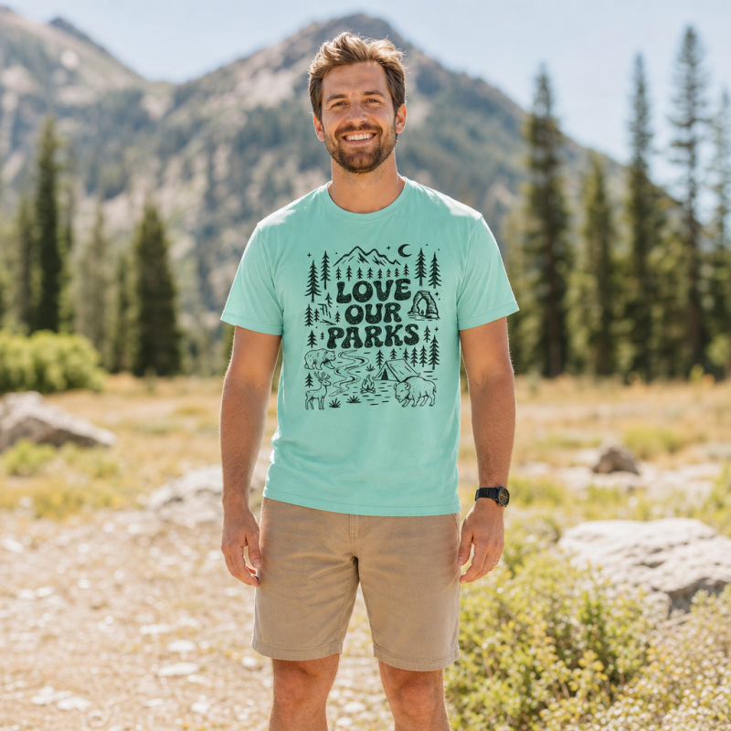 Love Our Parks Wildlife Camping T-Shirt