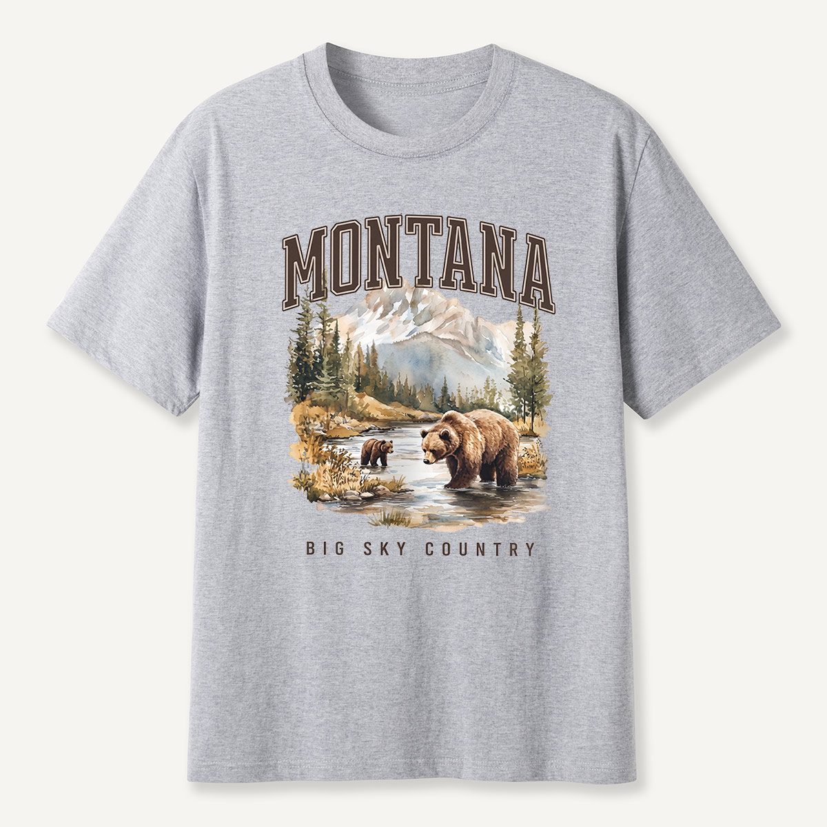 Montana Big Sky Country Grizzly River T-Shirt