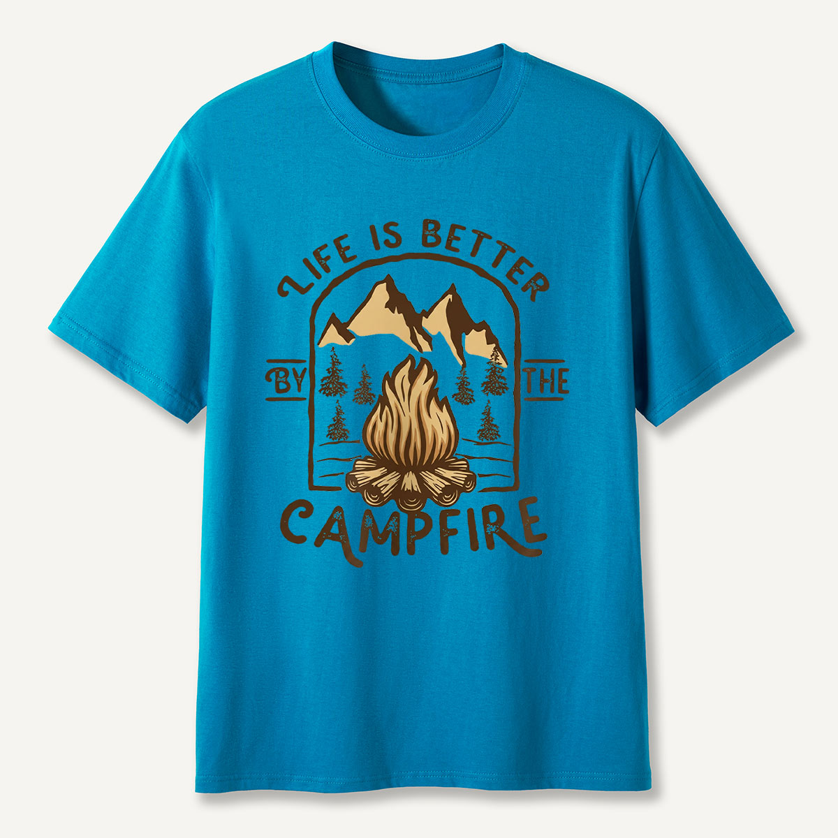 Life Is Better by the Campfire Mountain Camp T-Shirt