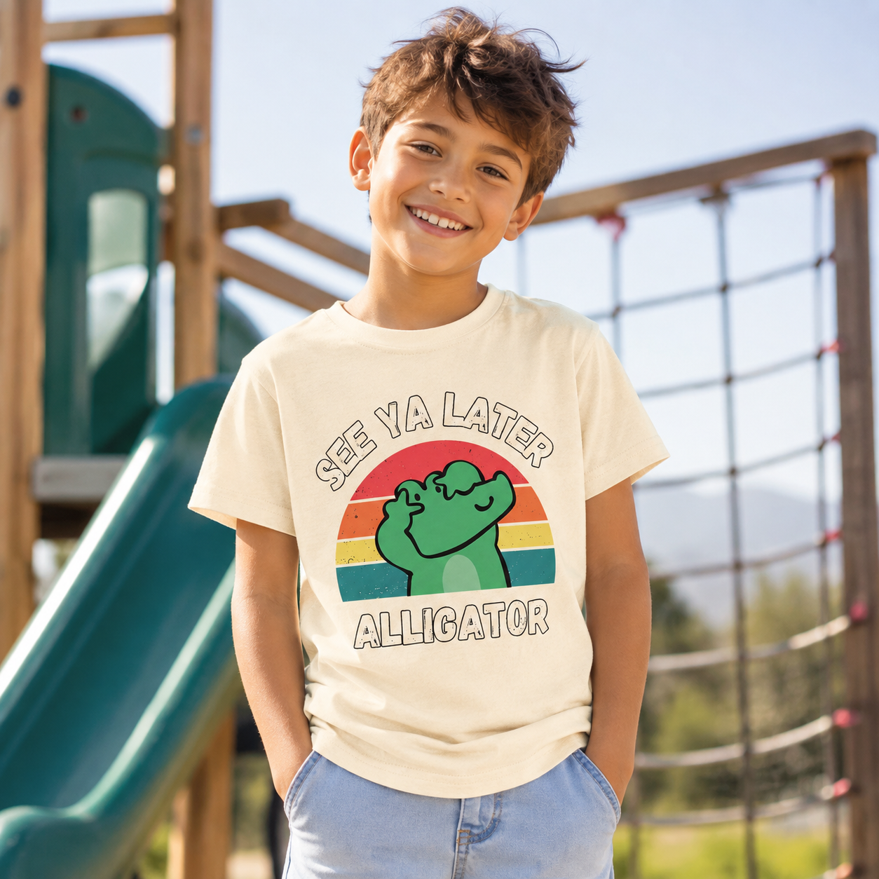 See Ya Later Alligator Retro Kids T-Shirt