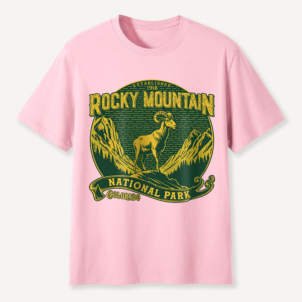 Rocky Mountain National Park Ram Badge T-Shirt