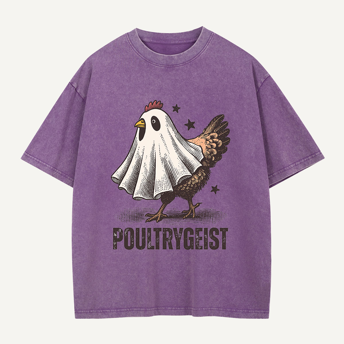 Poultrygeist on the Loose Washed T-Shirt