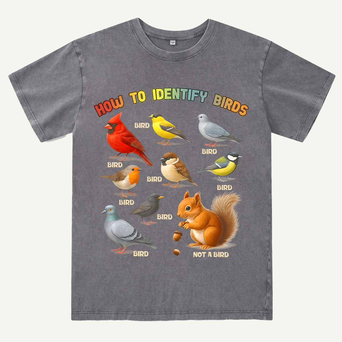 How to Identify Birds Washed T-Shirt
