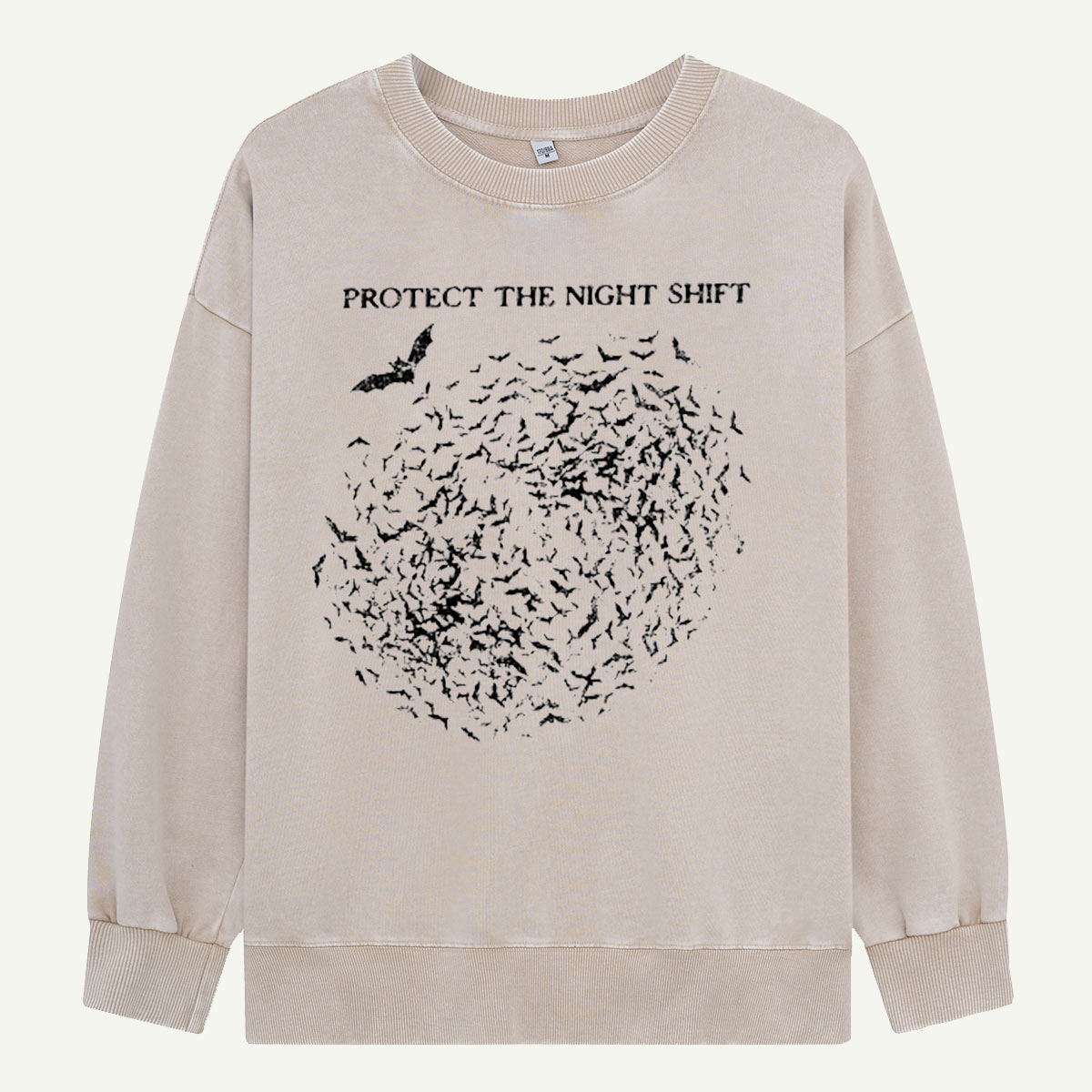 Protect the Night Shift Bat Swarm Washed Sweatshirts