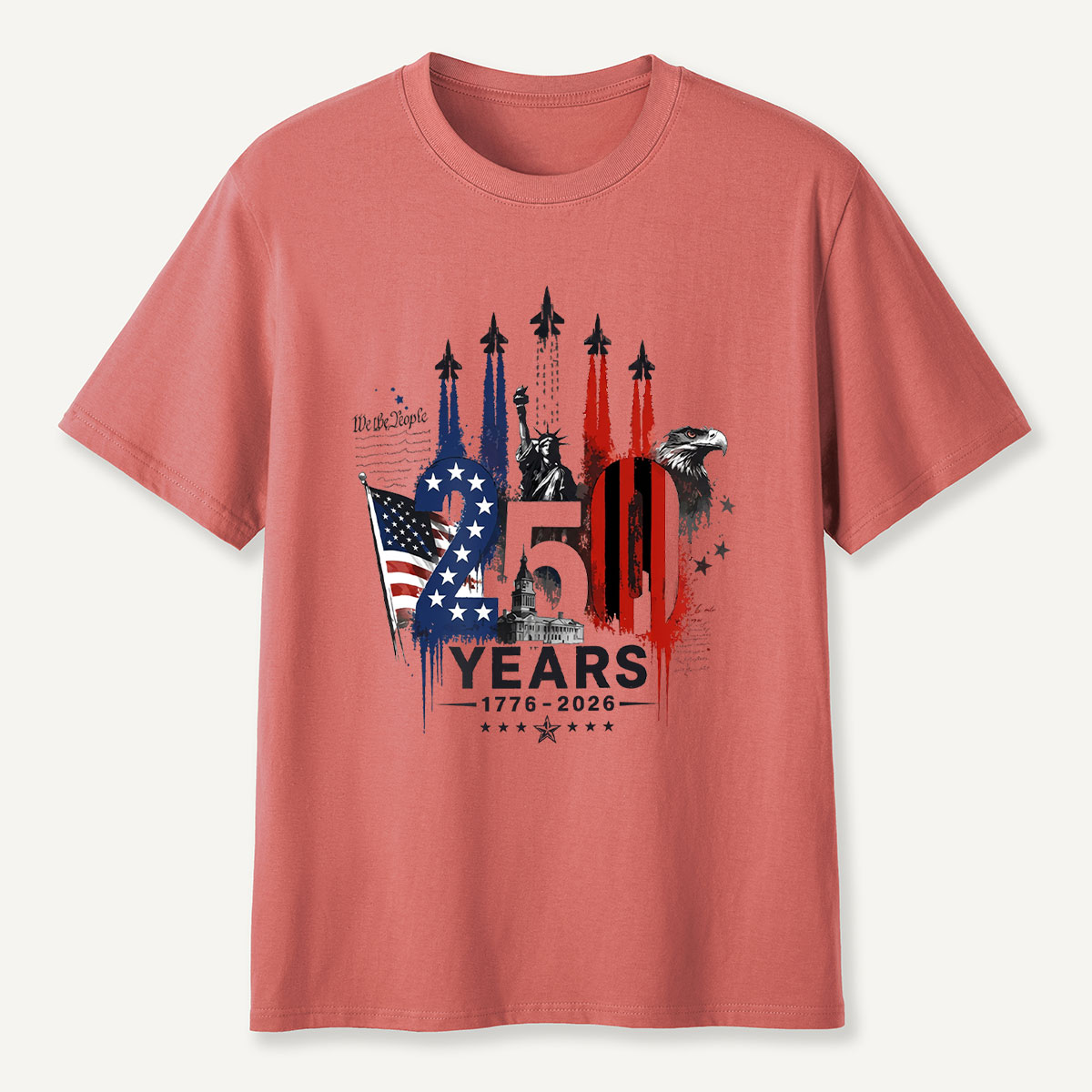250 Years 1776‑2026 Statue of Liberty Eagle Flag T‑Shirt