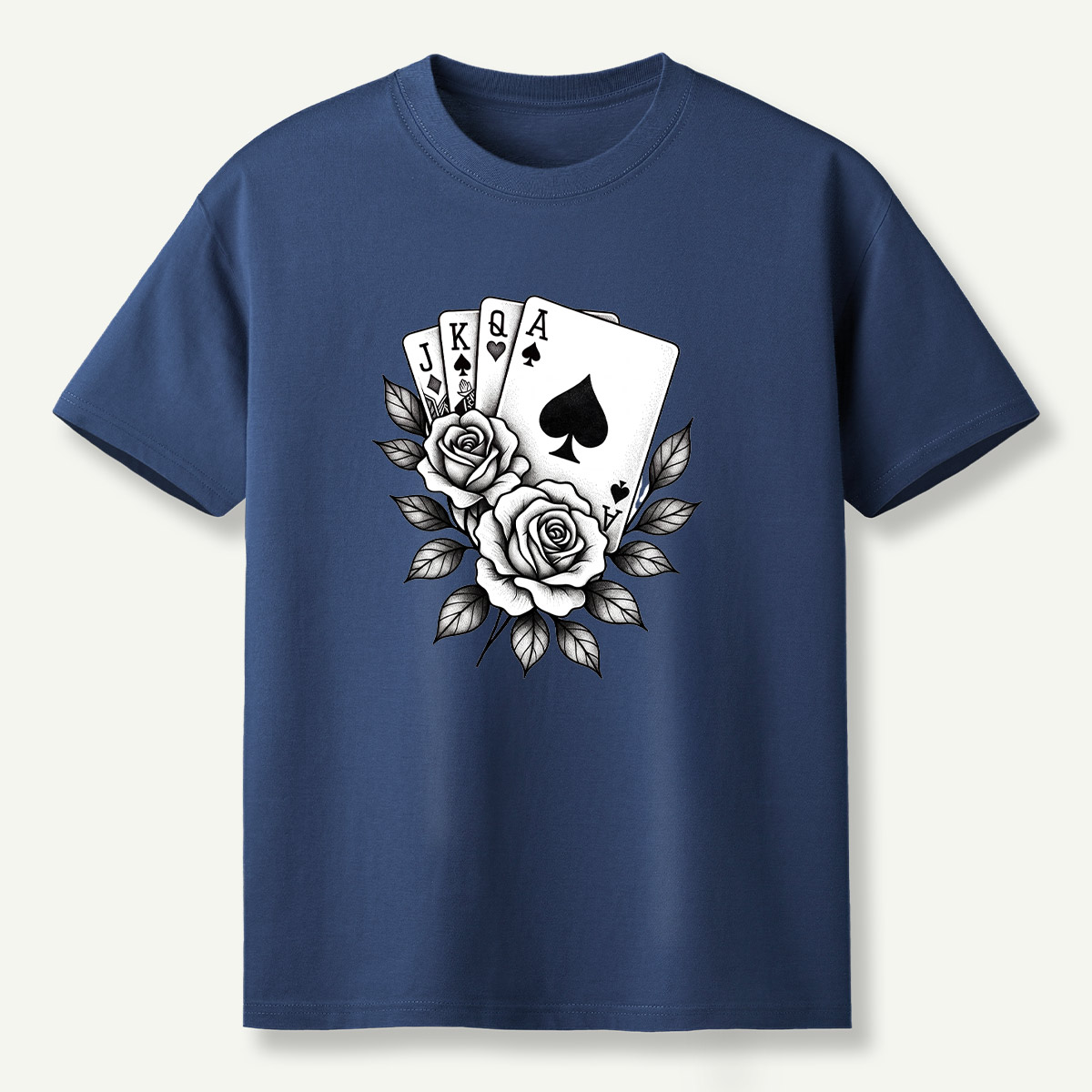 Floral Ace Of Spades Rose Bouquet T-Shirt