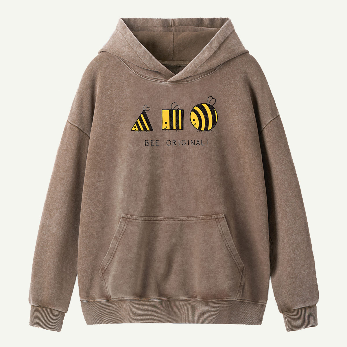 Bee Original Geometric Bees Washed Hoodie