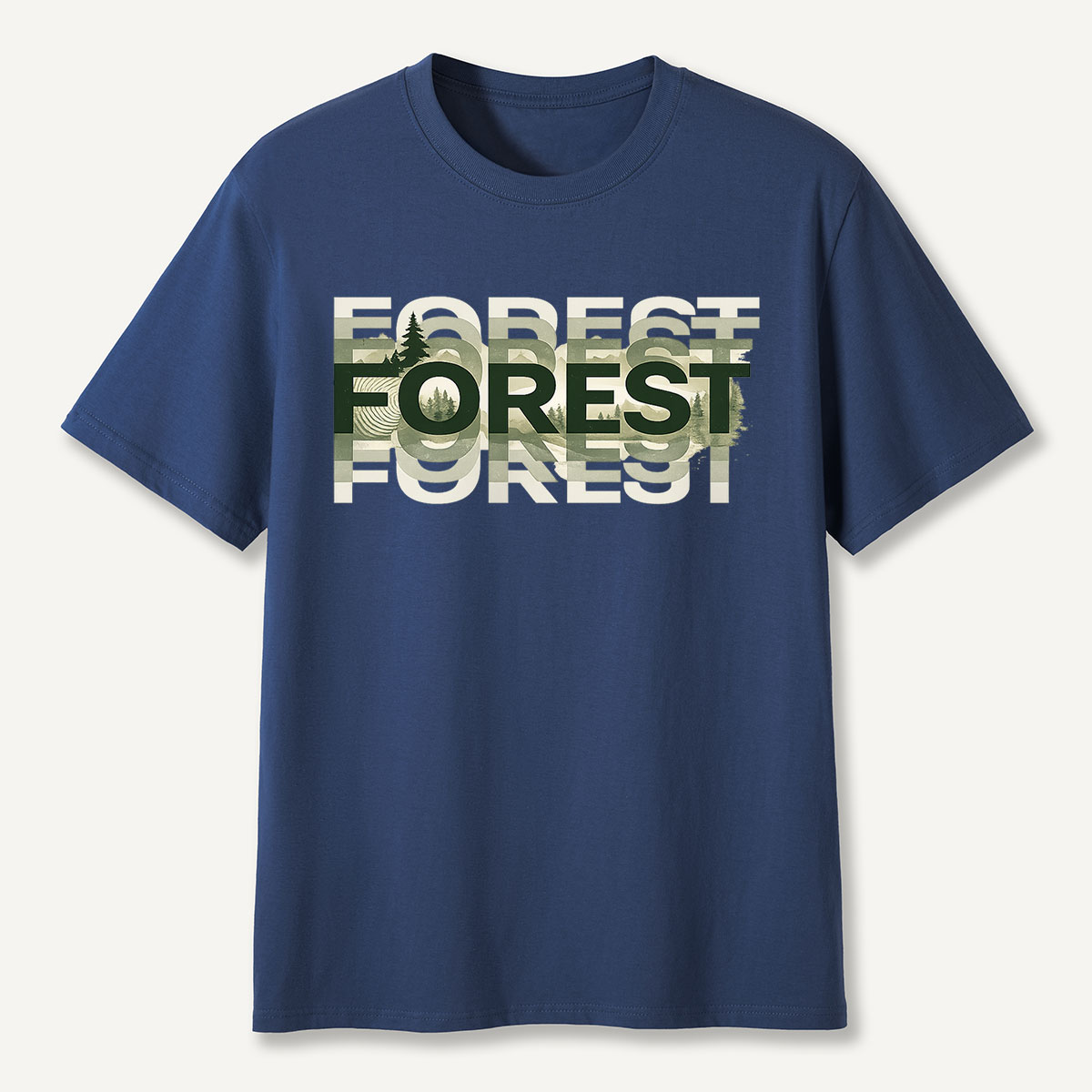 Forest Reflection Typographic T-Shirt