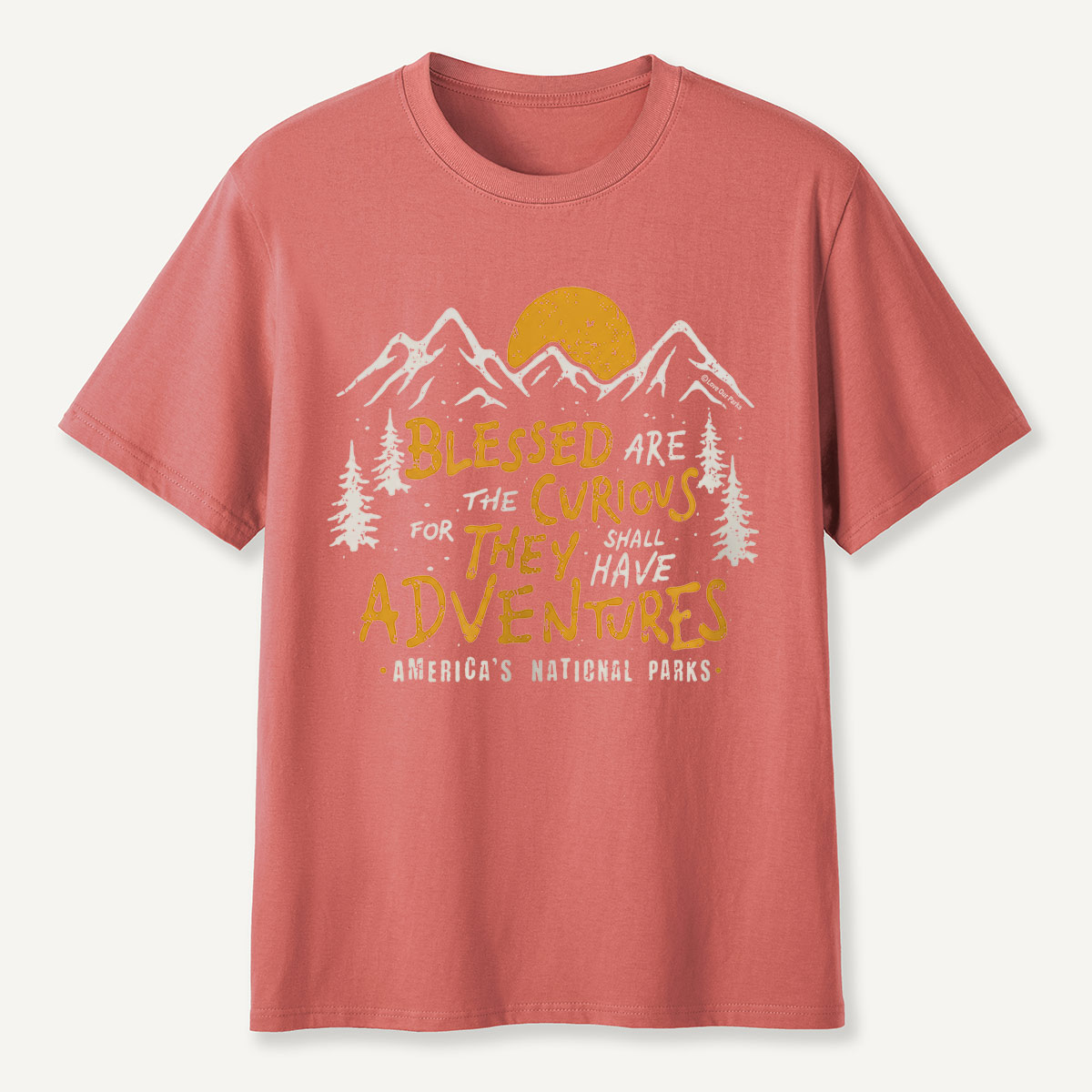 Blessed Are the Curious Adventure Mountains T-Shirt