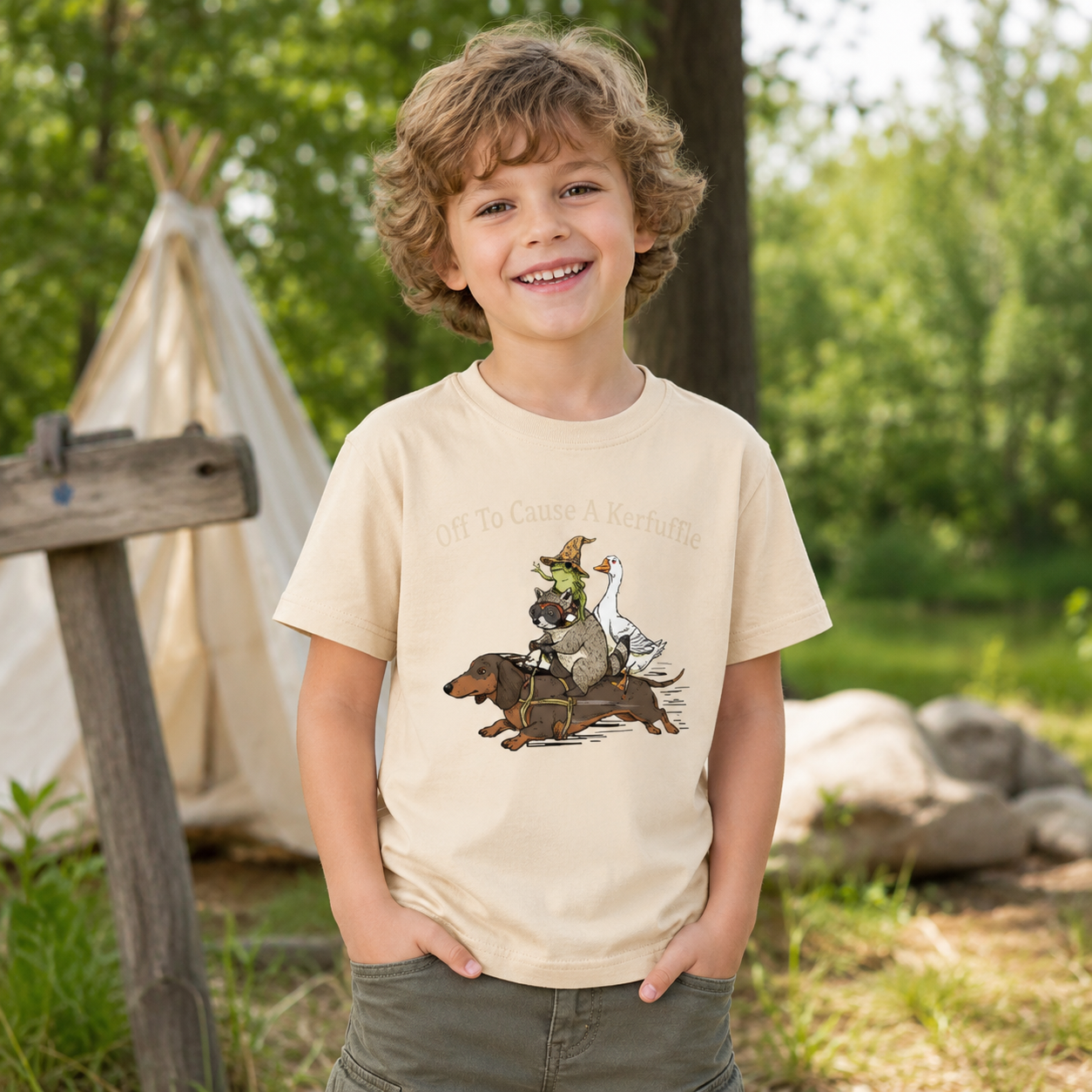 Off To Cause A Kerfuffle Kids T-Shirt