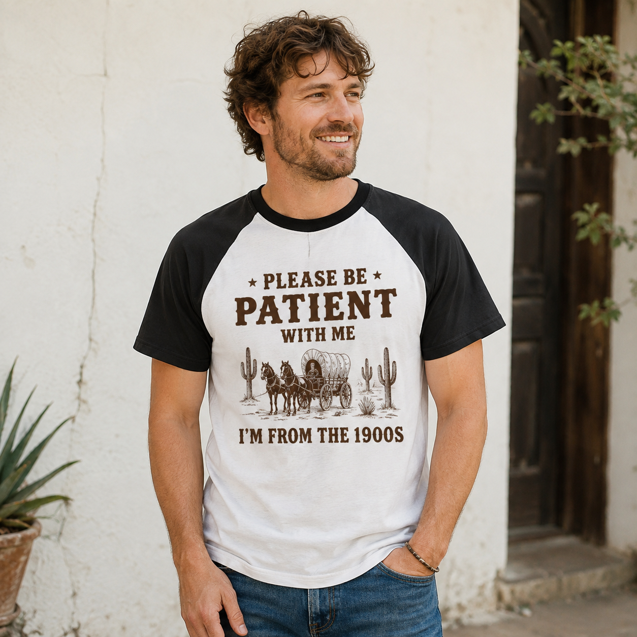Please Be Patient With Me I'm From the 1900s Raglan T-Shirt
