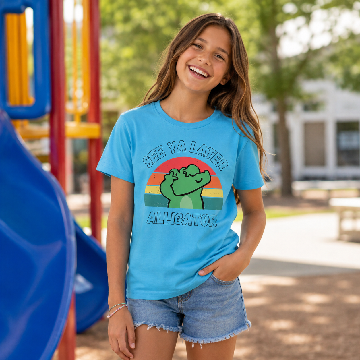 See Ya Later Alligator Retro Kids T-Shirt