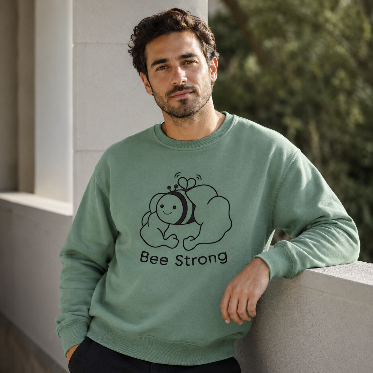 Bee Strong Flexing Bee Sweatshirts