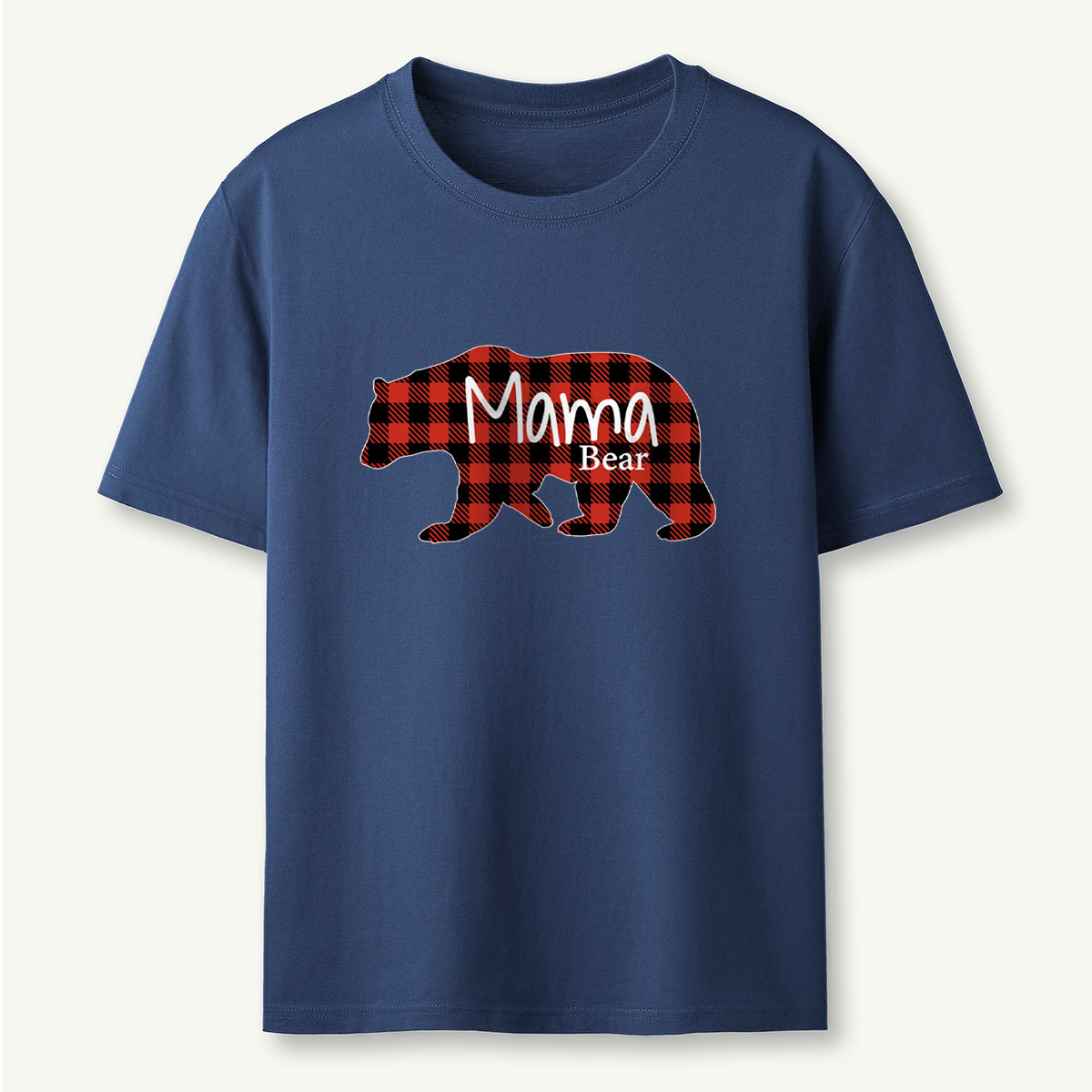 Mommy Bear Buffalo Red Plaid T-Shirt