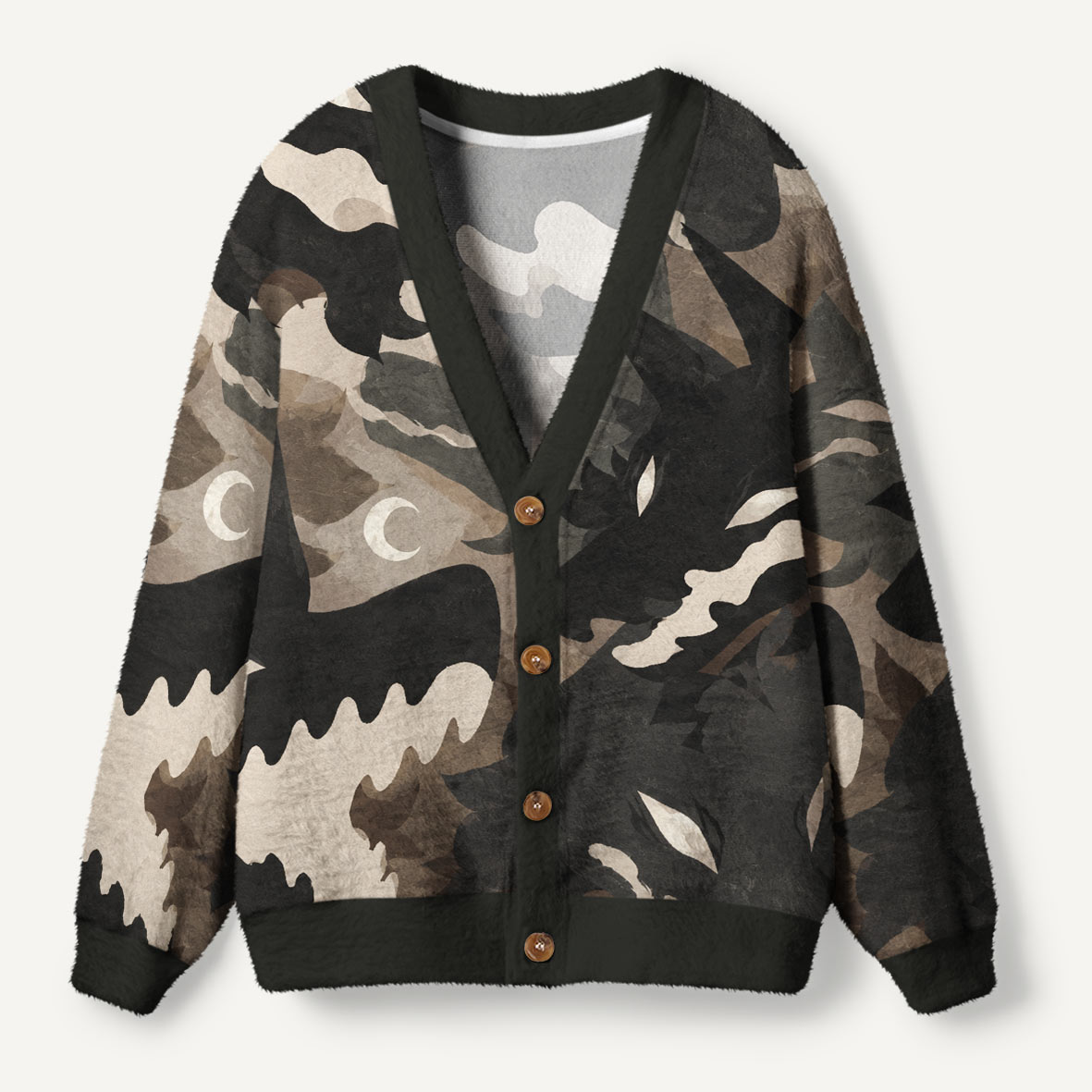 Shadow Monster Head Collection Ugly Cardigan Sweaters