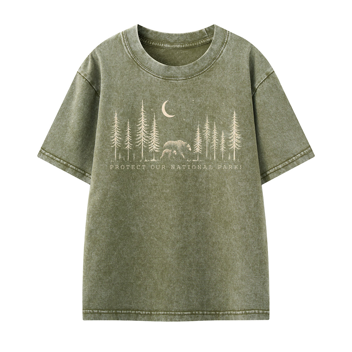 Protect The National Parks Environmental Activism Kids Washed T-Shirt