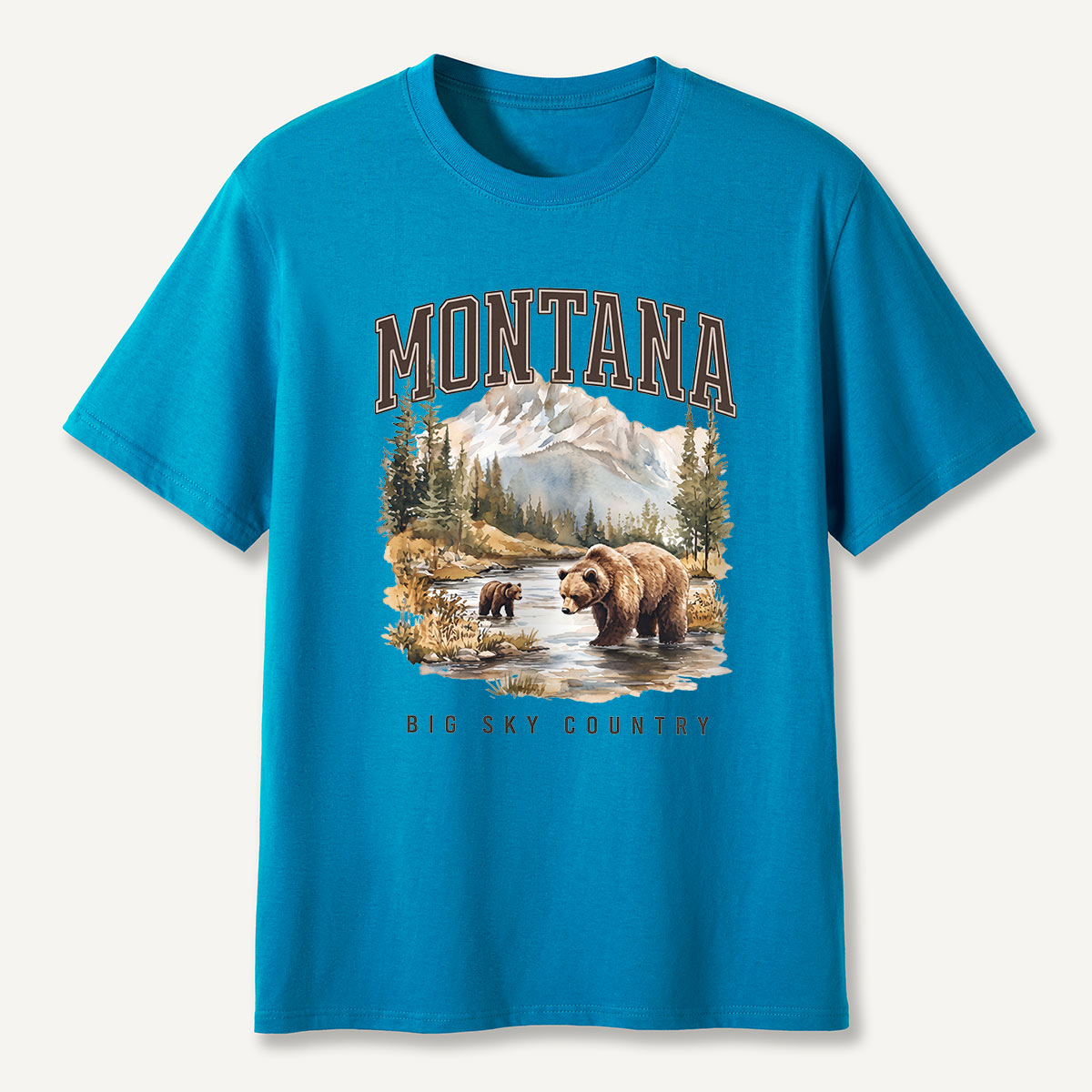 Montana Big Sky Country Grizzly River T-Shirt