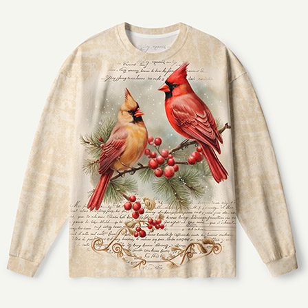Misty Pine Forest Watercolor Landscape Premium Pure Cotton Long Sleeves