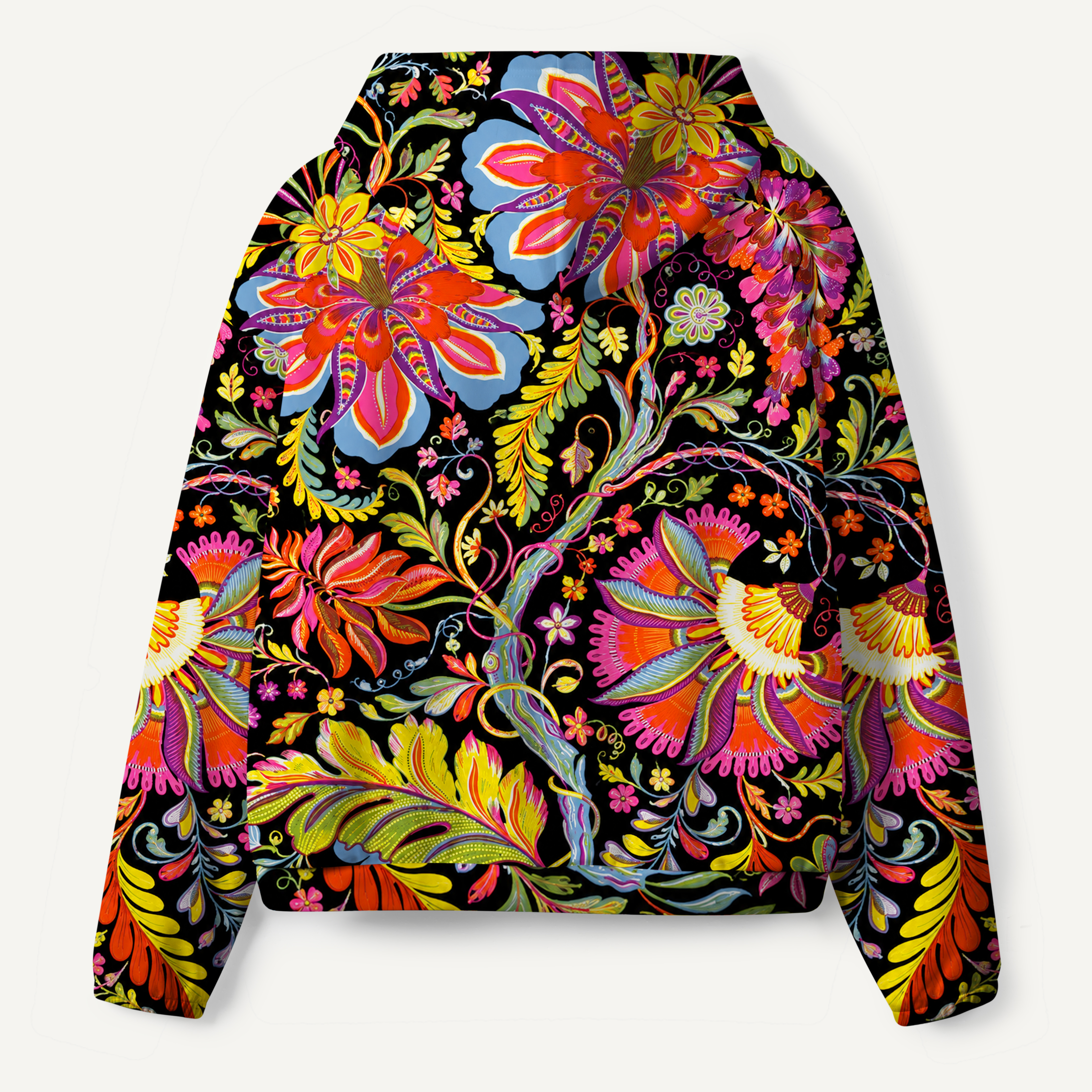 Ornamental Folk Garden All-over Printed Hoodie