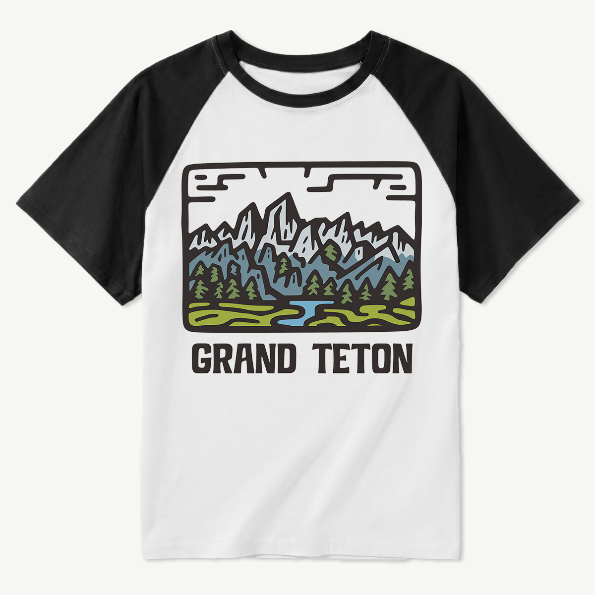 Grand Teton National Park Tee Cotton Classic Raglan T-Shirt