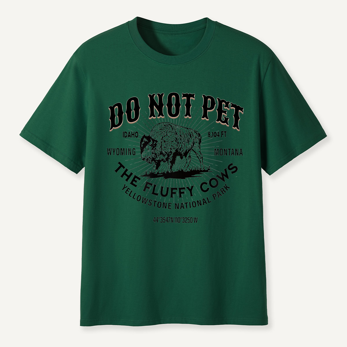 Do Not Pet the Fluffy Cows Yellowstone Coordinates T-Shirt