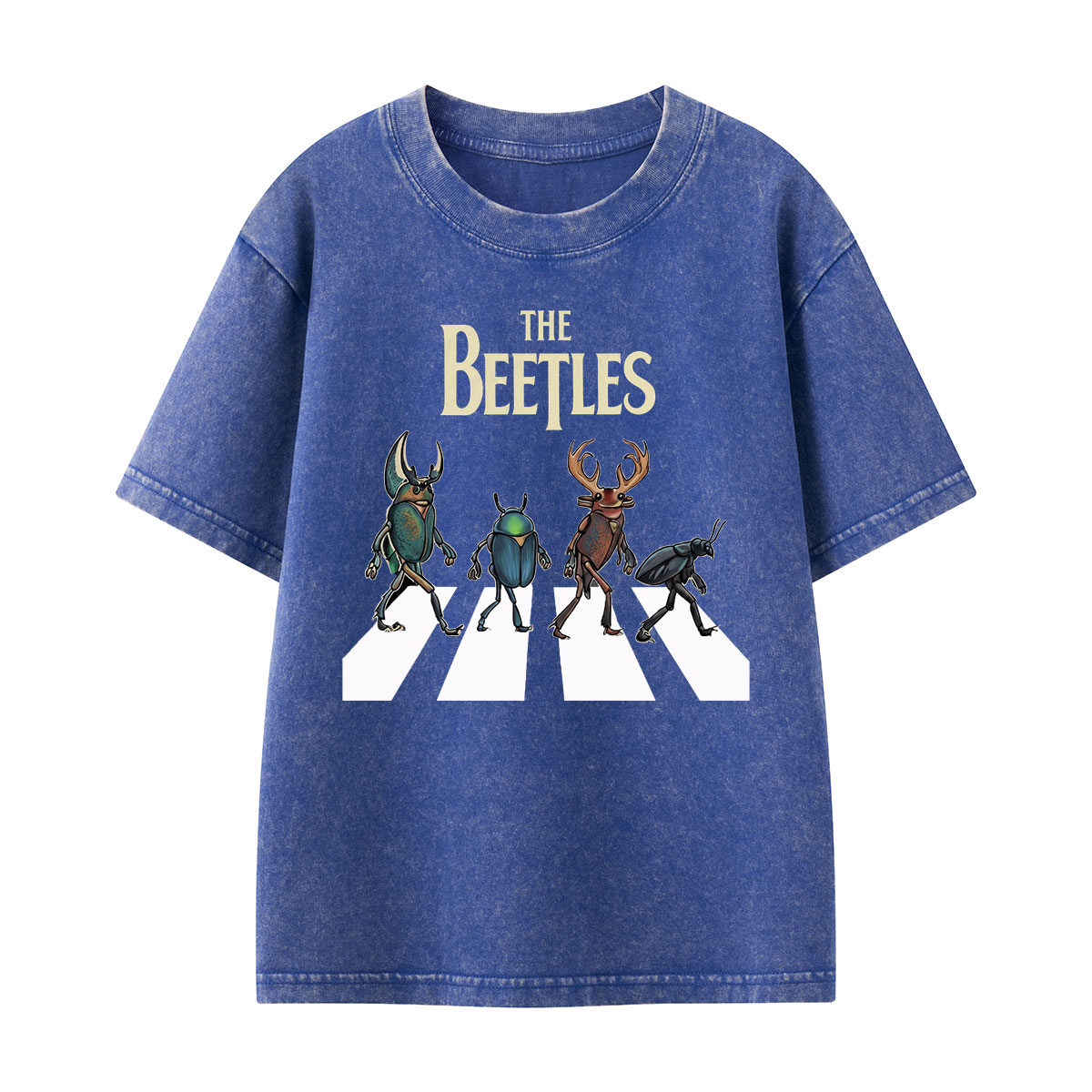 The Beetles Funny Insect Band Kids Washed T-Shirt
