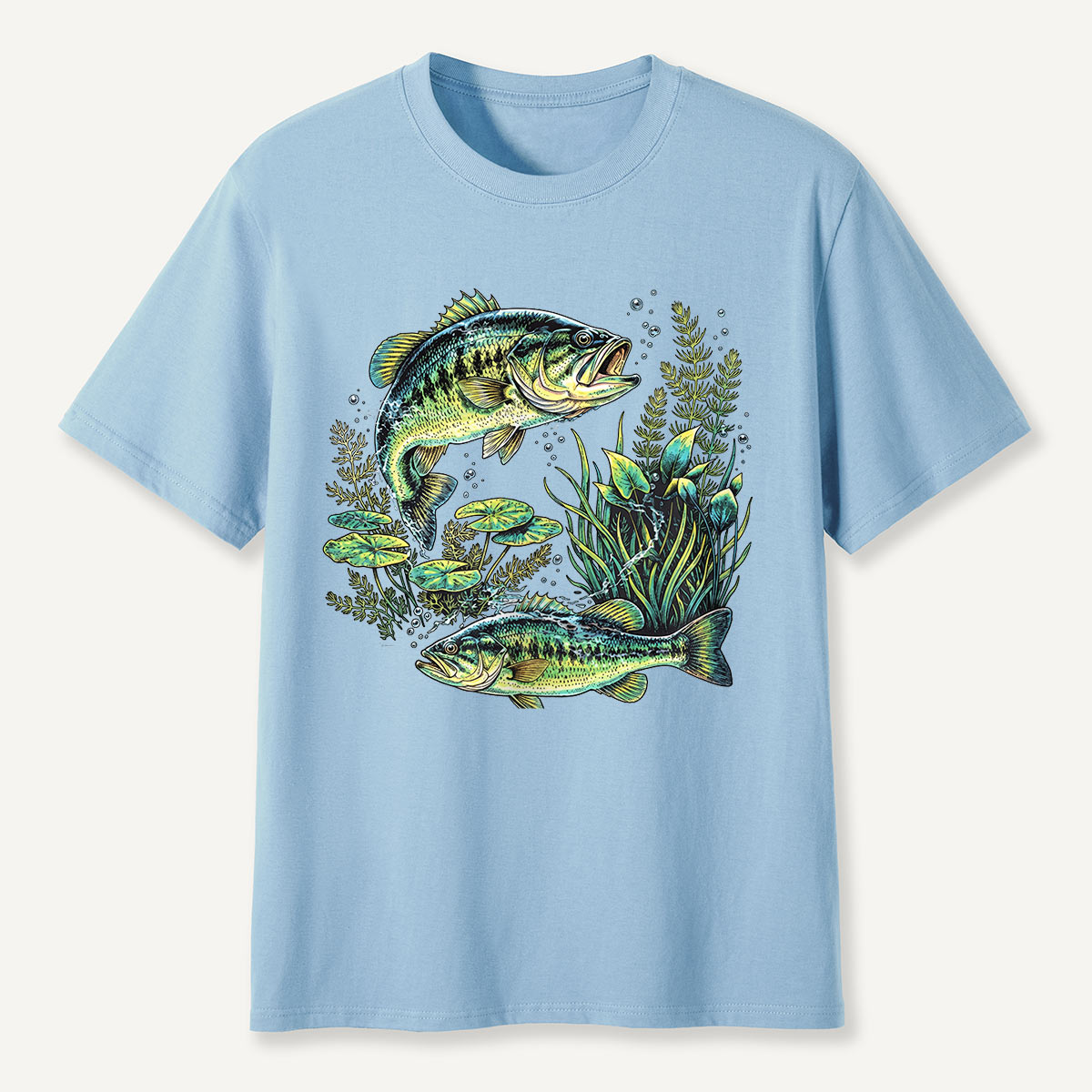 Largemouth Bass Underwater Scene T-Shirt