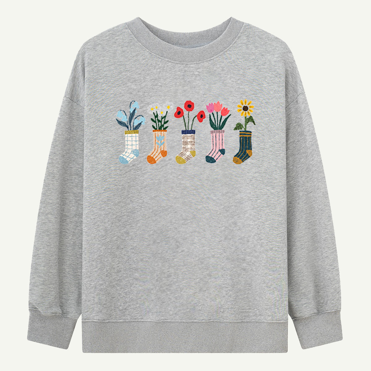 Flower Sock Vase Sweatshirts