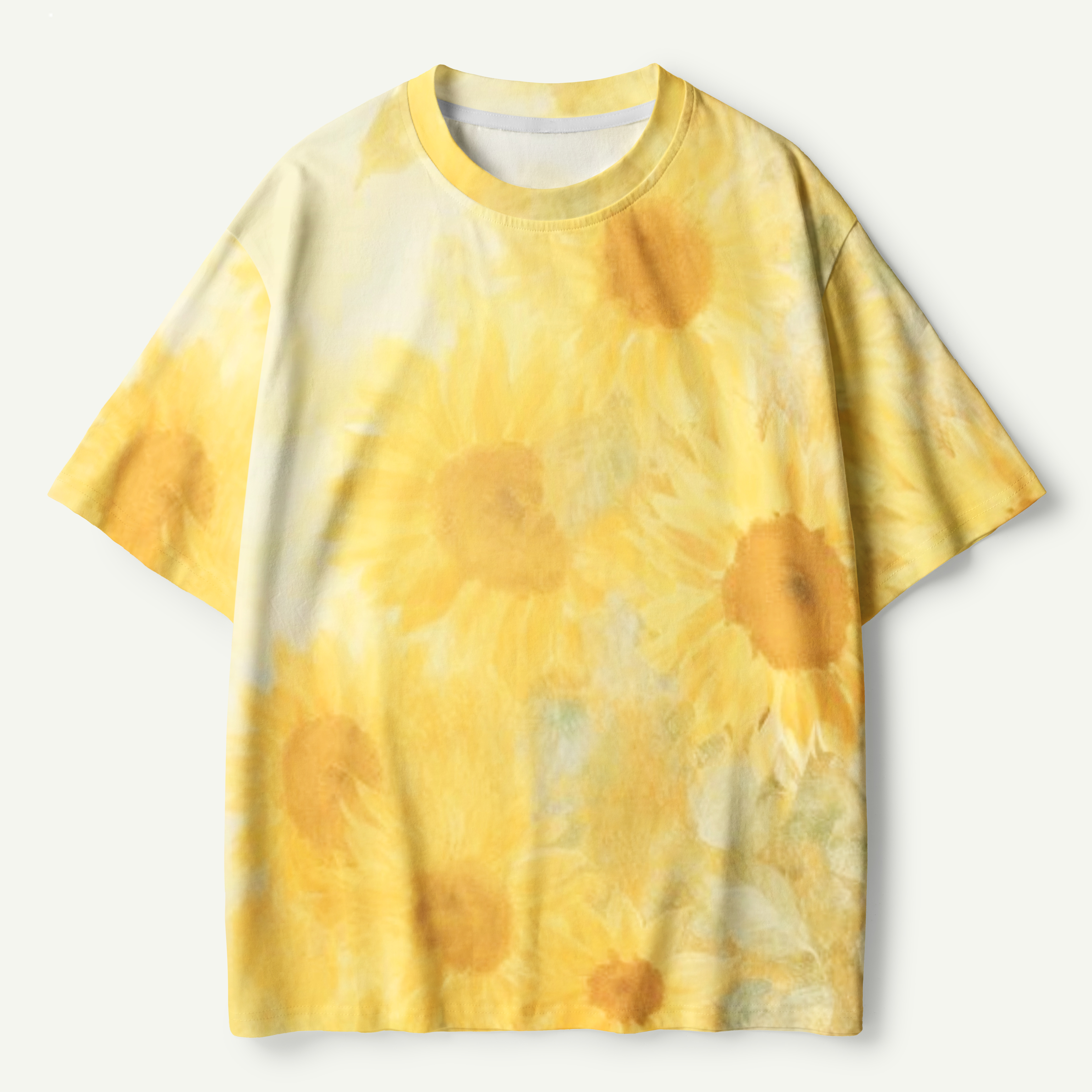 Soft Golden Sunflower Garden Premium Pure Cotton Tee