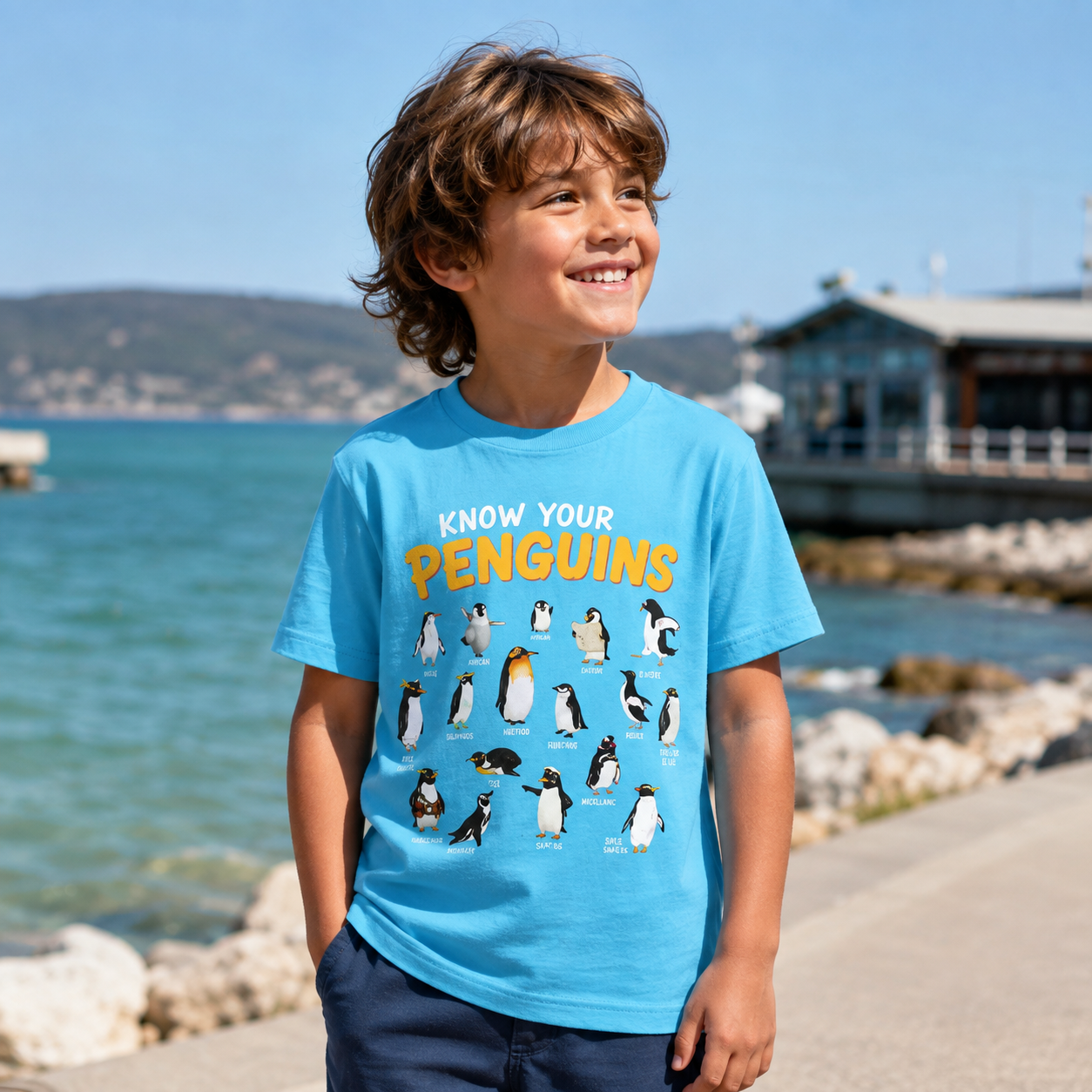 Know Your Penguins Penguin Species Kids T-Shirt