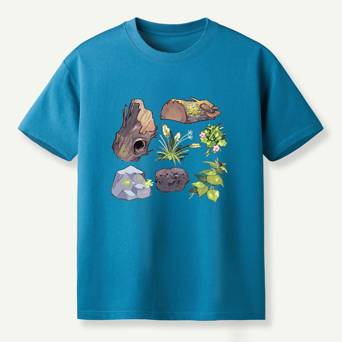 Woodland Moss Rock Nature Collection T-Shirt